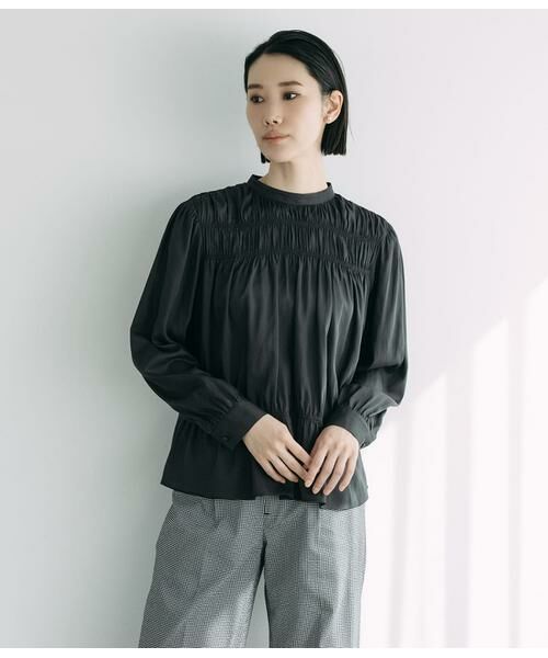 Atraer / アトラエル シャツ・ブラウス | エコシャンブレー 長袖シャーリングブラウス | 詳細8