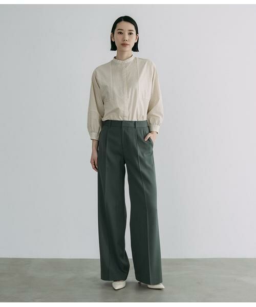 Atraer / アトラエル シャツ・ブラウス | シルキーコットンストライプ 切り替えデザインブラウス | 詳細6