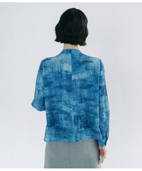 Atraer / アトラエル シャツ・ブラウス | オーシャンベールプリント スカーフ風長袖ブラウス | 詳細2
