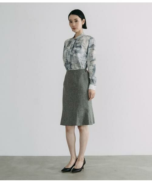 Atraer / アトラエル シャツ・ブラウス | オーシャンベールプリント スカーフ風長袖ブラウス | 詳細8