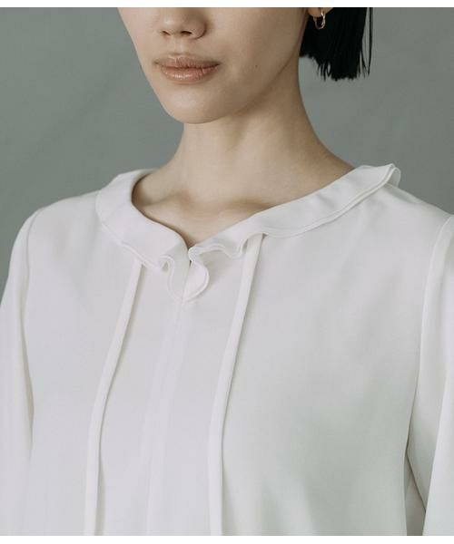 Atraer / アトラエル シャツ・ブラウス | ストレッチジョーゼット ダブルカラーリボンブラウス | 詳細2