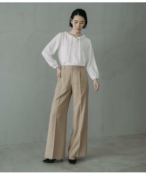 Atraer / アトラエル シャツ・ブラウス | ストレッチジョーゼット ダブルカラーリボンブラウス | 詳細5