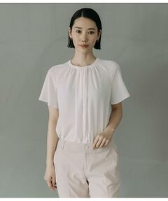 Atraer / アトラエル シャツ・ブラウス | ストレッチジョーゼット スカーフ風フレアスリーブブラウス