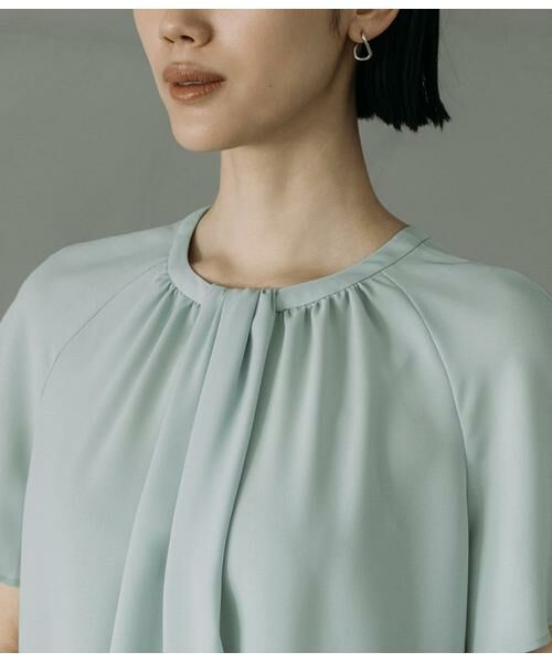 Atraer / アトラエル シャツ・ブラウス | ストレッチジョーゼット スカーフ風フレアスリーブブラウス | 詳細3