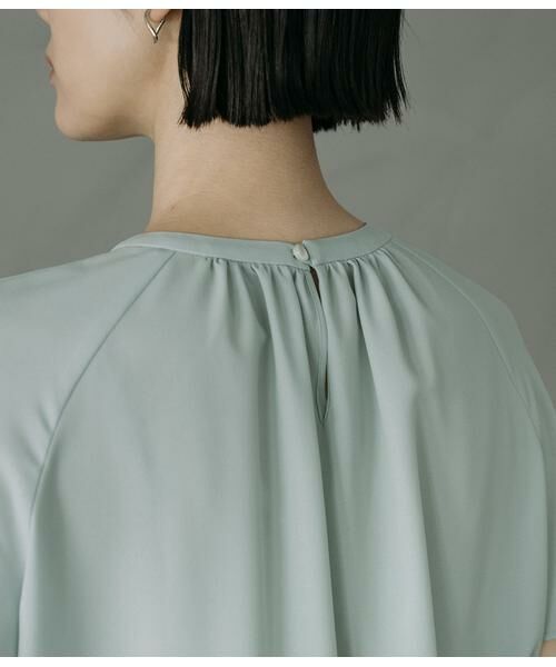 Atraer / アトラエル シャツ・ブラウス | ストレッチジョーゼット スカーフ風フレアスリーブブラウス | 詳細4