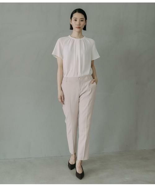 Atraer / アトラエル シャツ・ブラウス | ストレッチジョーゼット スカーフ風フレアスリーブブラウス | 詳細9