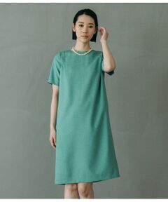 Atraer / アトラエル ミニ丈・ひざ丈ワンピース | リネンライクオックス 半袖サックワンピース