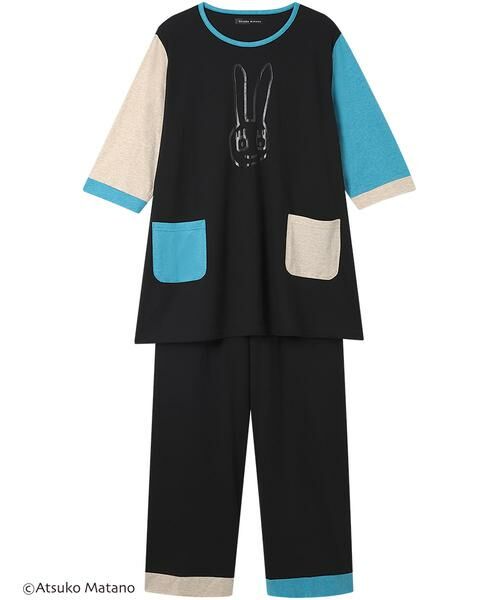 Atsuko Matano / アツコ マタノ ルームウェア | レディスパジャマ　上下セット（ＨＤＴ２０７）（BL）