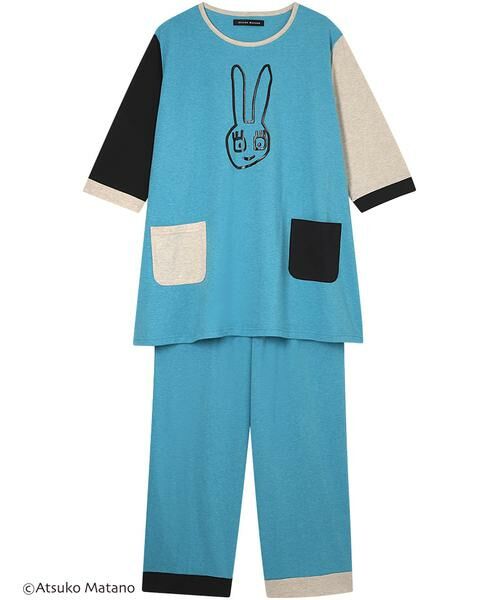 Atsuko Matano / アツコ マタノ ルームウェア | レディスパジャマ　上下セット（ＨＤＴ２０７）（BU）