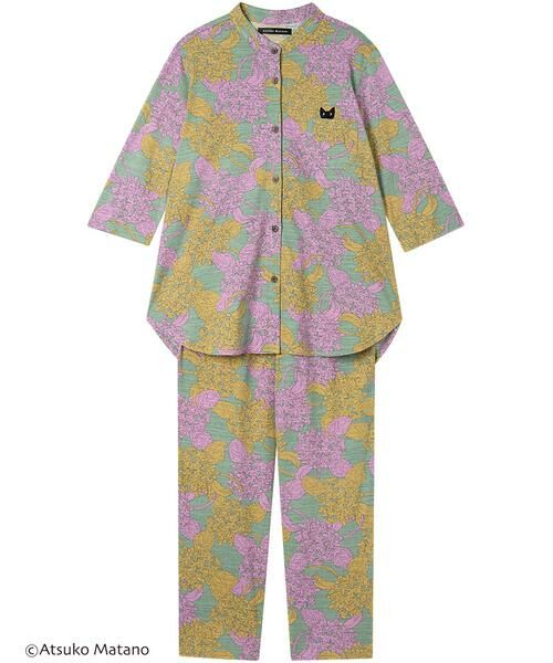 Atsuko Matano / アツコ マタノ ルームウェア | レディスパジャマ　上下セット（ＨＤＴ２２４）（GR）