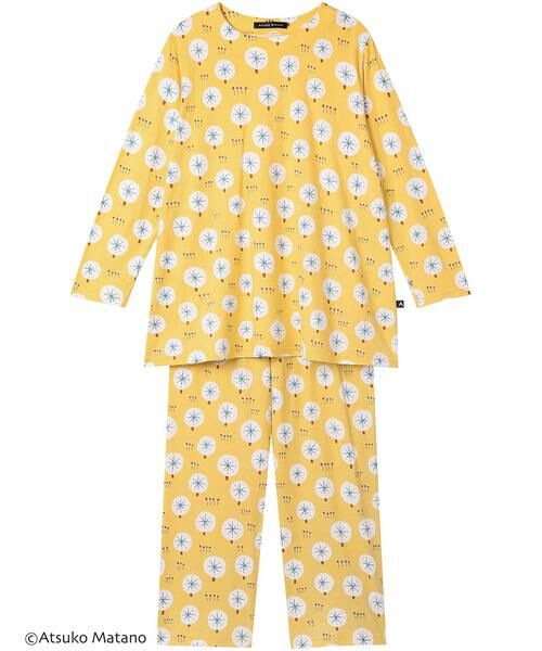 Atsuko Matano / アツコ マタノ ルームウェア | レディスパジャマ　上下セット（ＨＤＸ５１９）（YE）