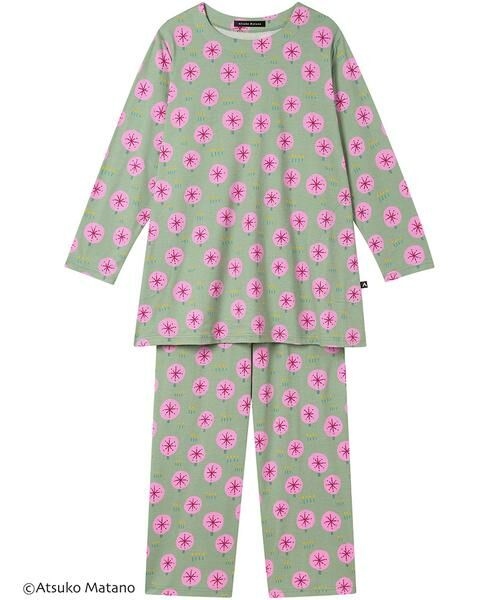 Atsuko Matano / アツコ マタノ ルームウェア | レディスパジャマ　上下セット（ＨＤＸ５１９）（GR）