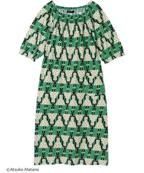 Atsuko Matano / アツコ マタノ ルームウェア | レディスウェア　ワンピース（ＨＮＸ２１６）（GR）