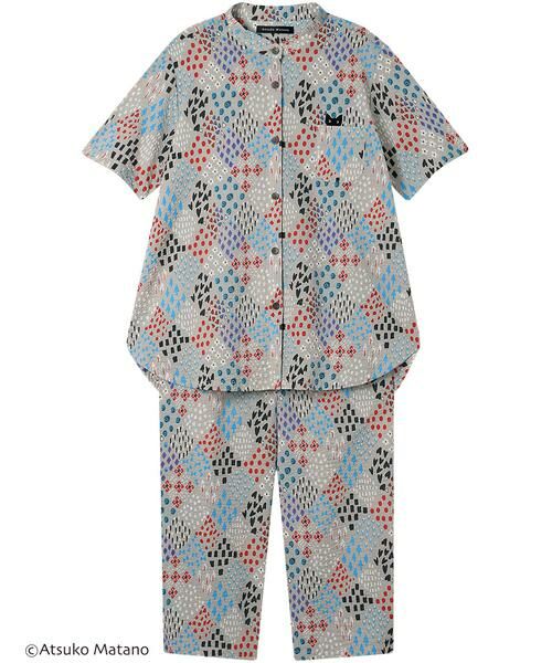 Atsuko Matano / アツコ マタノ ルームウェア | レディスパジャマ　上下セット（ＨＤＴ１２１）（GY）