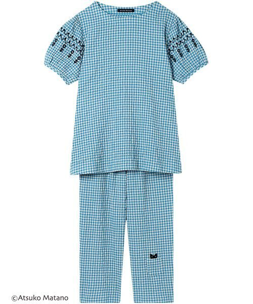 Atsuko Matano / アツコ マタノ ルームウェア | レディスパジャマ　上下セット（ＨＤＴ１２４）（BU）