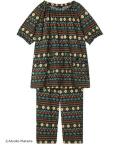 Atsuko Matano / アツコ マタノ ルームウェア | レディスパジャマ　上下セット（ＨＤＴ１２５）