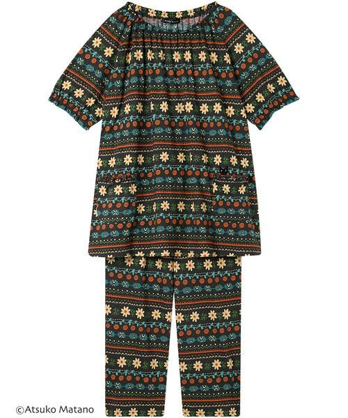 Atsuko Matano / アツコ マタノ ルームウェア | レディスパジャマ　上下セット（ＨＤＴ１２５）（BL）