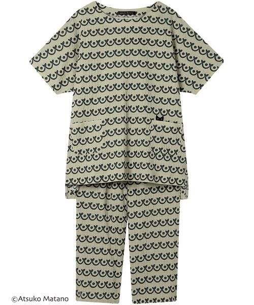 Atsuko Matano / アツコ マタノ ルームウェア | レディスパジャマ　上下セット（ＨＤＴ１５３）（BE）