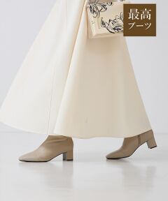 【最高ブーツ/ 5cmヒール】ストレッチショートブーツ