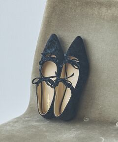 Au BANNISTER / オゥ バニスター パンプス | 【販売店舗限定】ダブルリボンポインテッドパンプス