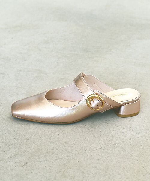 Au BANNISTER/オゥ バニスター メリージェーンミュールパンプス ピンクゴールド 37