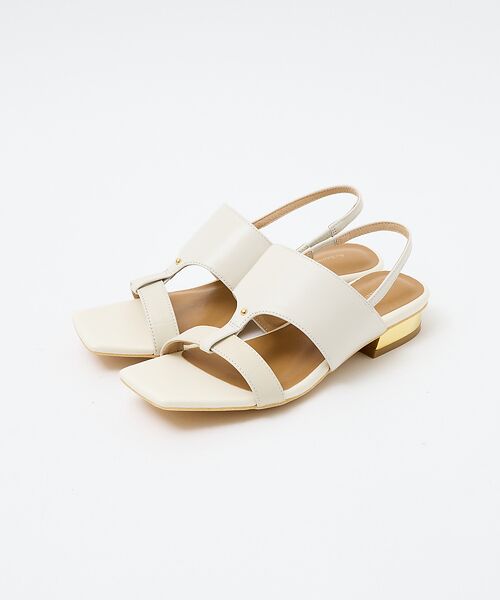 Au BANNISTER/オゥ バニスター スリングバックフラットサンダル アイボリー L Au BANNISTER/オゥ バニスター スリングバックフラットサンダル アイボリー L