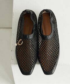 Au BANNISTER / オゥ バニスター フラットシューズ | パールチャーム付き メッシュフラットシューズ