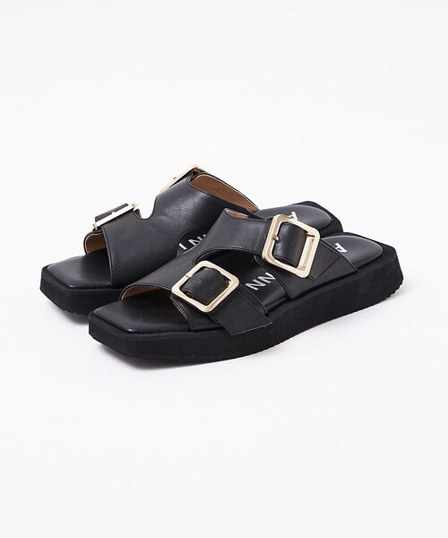 Au BANNISTER / オゥ バニスター サンダル | ダブルベルト ボリュームソールサンダル | 詳細9