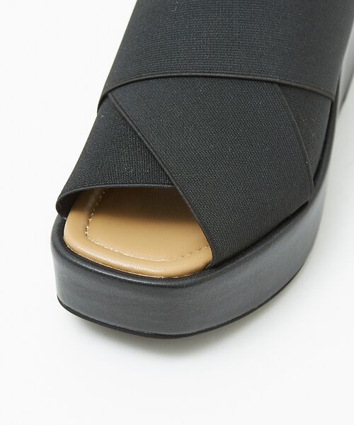 Au BANNISTER / オゥ バニスター サンダル | エラスティッククロスウェッジサンダル | 詳細10