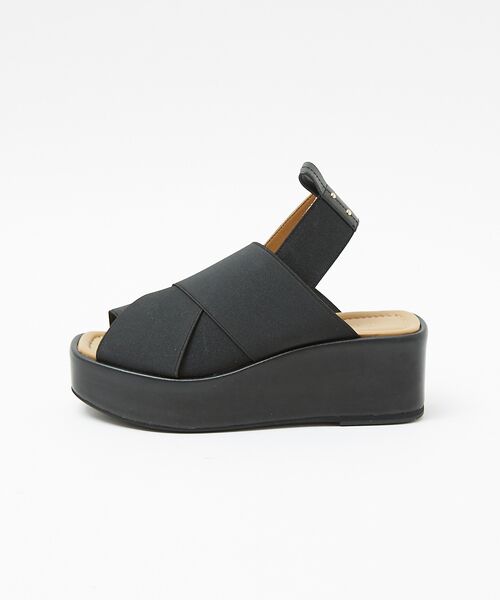 Au BANNISTER / オゥ バニスター サンダル | エラスティッククロスウェッジサンダル | 詳細2