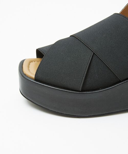 Au BANNISTER / オゥ バニスター サンダル | エラスティッククロスウェッジサンダル | 詳細3