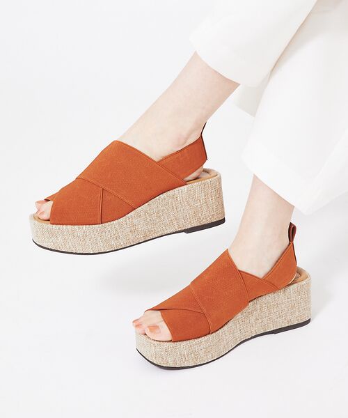 Au BANNISTER / オゥ バニスター サンダル | エラスティッククロスウェッジサンダル | 詳細15