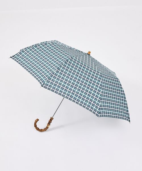 Au BANNISTER/オゥ バニスター ●Traditional Weatherwear 晴雨兼用 バンブーハンドル 折 グリーン F