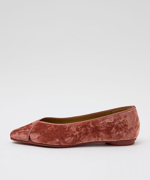 Au BANNISTER/オゥ バニスター 【Vibram/ヴィブラムソール】Vカットフラットパンプス オレンジ 37 Au BANNISTER/オゥ バニスター 【Vibram/ヴィブラムソール】Vカットフラットパンプス オレンジ 37
