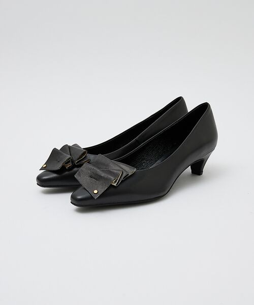 Au BANNISTER/オゥ バニスター ドレープパンプス【予約】 ブラック 38 Au BANNISTER/オゥ バニスター ドレープパンプス【予約】 ブラック 38