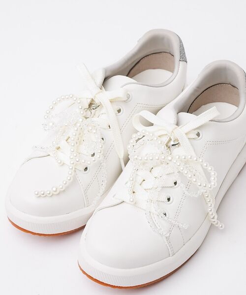 Au BANNISTER / オゥ バニスター シューケア | リボンチャーム（パール×ビーズ） | 詳細2