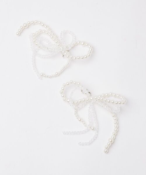 Au BANNISTER / オゥ バニスター シューケア | リボンチャーム（パール×ビーズ） | 詳細3