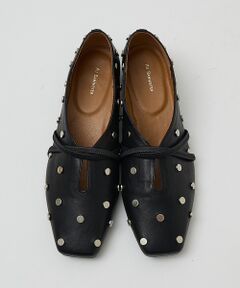 Au BANNISTER / オゥ バニスター パンプス | スタッズ付き ソフトレザーフラットパンプス【予約】