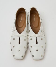 Au BANNISTER / オゥ バニスター パンプス | スタッズ付き ソフトレザーフラットパンプス【予約】