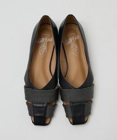 Au BANNISTER / オゥ バニスター パンプス | 【シルクネクタイ生地使用】グルカモチーフ フラットパンプス【予約】