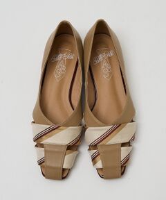 Au BANNISTER / オゥ バニスター パンプス | 【シルクネクタイ生地使用】グルカモチーフ フラットパンプス【予約】