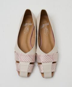 Au BANNISTER / オゥ バニスター パンプス | 【シルクネクタイ生地使用】グルカモチーフ フラットパンプス【予約】