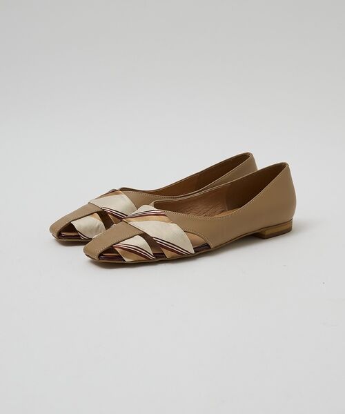 Au BANNISTER / オゥ バニスター パンプス | 【シルクネクタイ生地使用】グルカモチーフ フラットパンプス | 詳細25