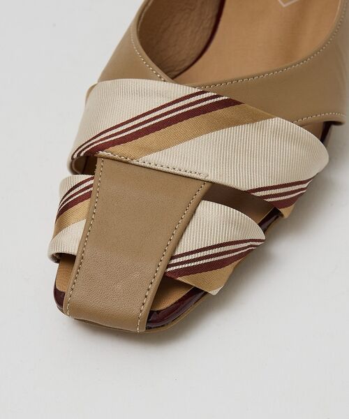 Au BANNISTER / オゥ バニスター パンプス | 【シルクネクタイ生地使用】グルカモチーフ フラットパンプス【予約】 | 詳細13