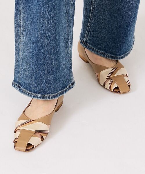 Au BANNISTER / オゥ バニスター パンプス | 【シルクネクタイ生地使用】グルカモチーフ フラットパンプス | 詳細20