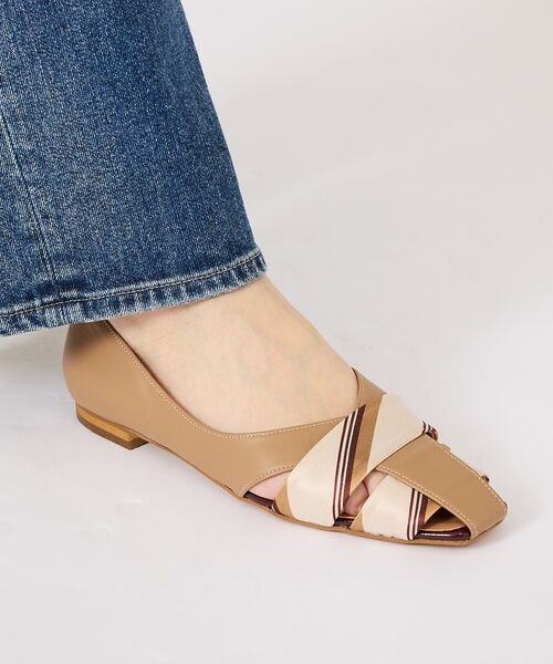 Au BANNISTER / オゥ バニスター パンプス | 【シルクネクタイ生地使用】グルカモチーフ フラットパンプス | 詳細21