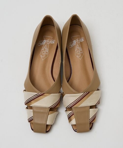 Au BANNISTER / オゥ バニスター パンプス | 【シルクネクタイ生地使用】グルカモチーフ フラットパンプス | 詳細23