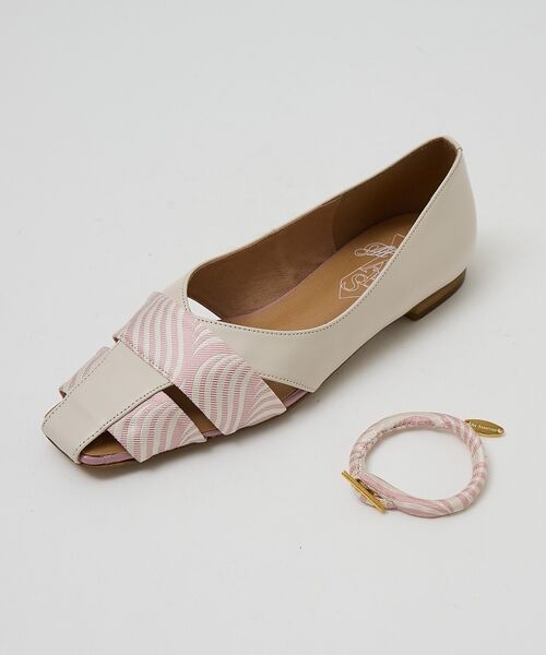 Au BANNISTER / オゥ バニスター パンプス | 【シルクネクタイ生地使用】グルカモチーフ フラットパンプス【予約】 | 詳細16