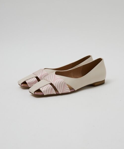 Au BANNISTER / オゥ バニスター パンプス | 【シルクネクタイ生地使用】グルカモチーフ フラットパンプス【予約】 | 詳細19