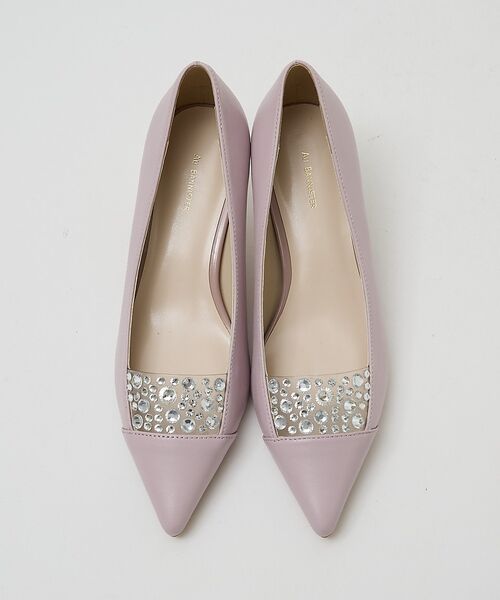 Au BANNISTER / オゥ バニスター パンプス | ラインストーンパンプス【予約】（ピンク）
